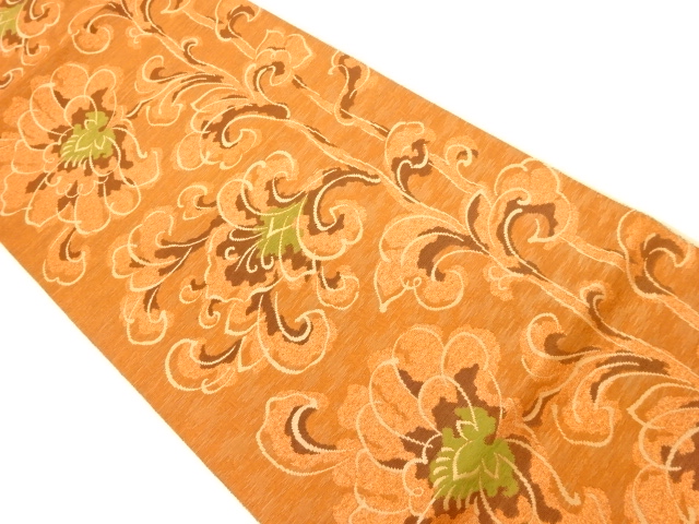 花唐草模様織出し名古屋帯